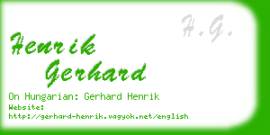 henrik gerhard business card